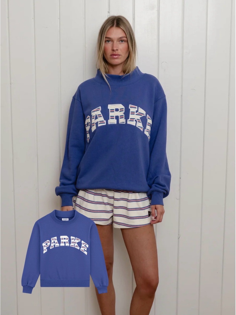 IN SEARCH OF - PARKE Americana Varsity Mockneck L/XL